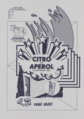 Citro mit Aperol - 20. September 18:00 - Citro Druck - Badenerstrasse 415 - 8004 Zürich