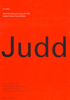 Art + Design - Donald Judd - Winner of the Stankowski Foundation Prize 1993 - Judd - Museum of Modern Art - Oxford