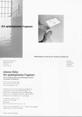 Johanna Dahm - Ein apokalyptisches Fragment 