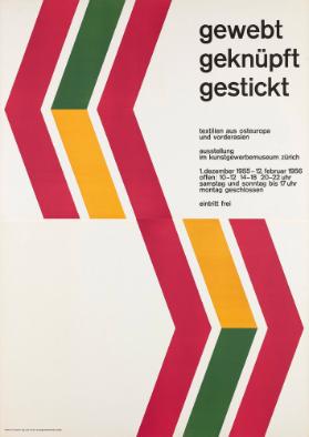 gewebt geknüpft gestickt - Textilien aus Osteuropa und Vorderasien -  Ausstellung im Kunstgewerbemuseum Zürich