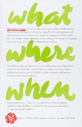 What - SVA's summer session (...) - where - when