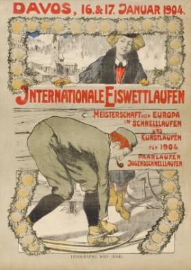 Davos - Internationale  Eiswettlaufen - Meisterschaft von Europa im Schnelllaufen und Kunstlaufen für 1904 - Paarlaufen Jugendschnelllaufen