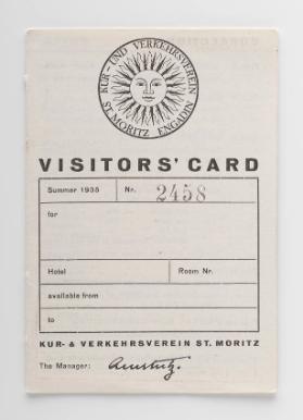 Visitor's Card