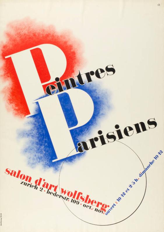 Peintres parisiens - Salon d'art Wolfsberg - Zurich 2 - Bederstr. 109 - oct.-nov. - ouvert: 10-12 et 2-5 h. dimanche 10-12