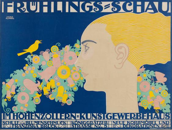 Frühlings-Schau im Hohenzollern-Kunstgewerbehaus - Schule für Blumenschmuck - Franziska Bruck - Neue Korbmöbel und Dekorationen - Königgrätzer Strasse No. 8
