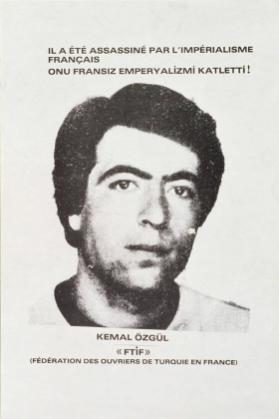 Il a été assassiné par l'impérialisme français - Kemal Özgül