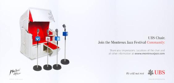 UBS chair. Join the Montreux Jazz Festival community. We will not rest - UBS
