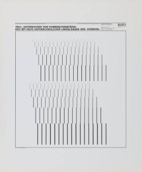 1964: 'Untersuchen von Kombinationsfähigkeit mit Hilfe unterschiedlicher Linienlängen und -stärken'