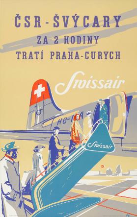 ČSR-Švýcary za 2 hodiny tratí Praha-Curych - Swissair