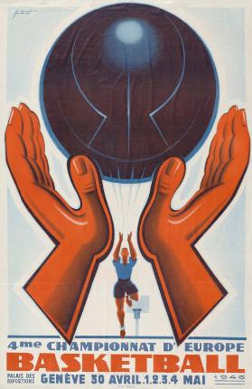 4me championnat d'Europe - Basketball - Palais des Expositions - Genève 30 avril.1.2.3.4.mai 1946