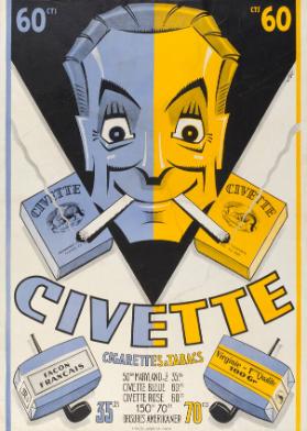 60 cts - Civette - Cigarettes & tabacs - Façon Français - Virginie 1ère qualité