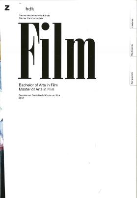 Bachelor und Master of Arts in Film