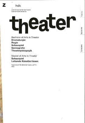 Bachelor und Master of Arts in Theater