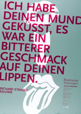 Ich habe deinen Mund geküsst, es war ein bitterer Geschmack auf deinen Lippen. Richard Strauss - Salome - Bayerische Staatsoper