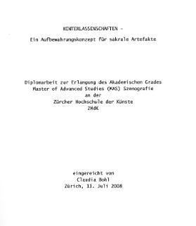 Hinterlassenschaften