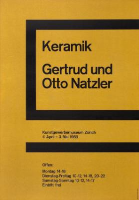 Keramik - Gertrud und Otto Natzler - Kunstgewerbemuseum Zürich