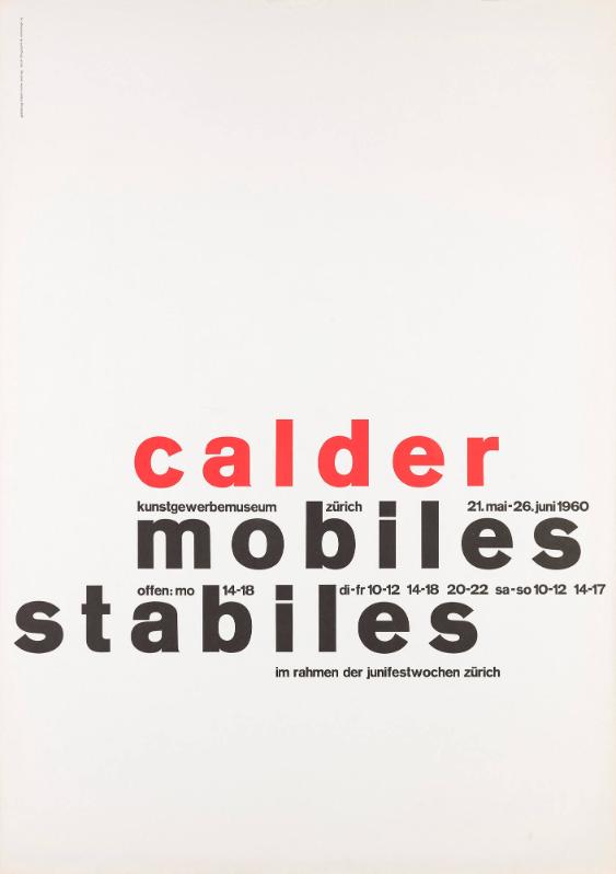 Calder - Mobiles stabiles - Kunstgewerbemuseum