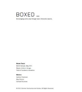 BOXED – Encouraging active play through basic interactive objects