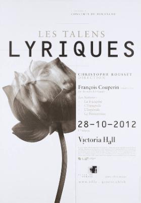 Les talens lyriques - concerts du dimanche -28-10-2012 - Victoria Hall