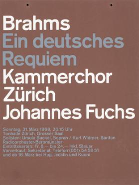 Brahms - Ein deutsches Requiem - Kammerchor Zürich - Johannes Fuchs