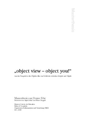 'object view - object you!'