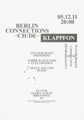 Klappfon - Berlin Connections - CH/DE - Contemporary & Experimental & Electronica - Eine Veranstaltung von Rumort