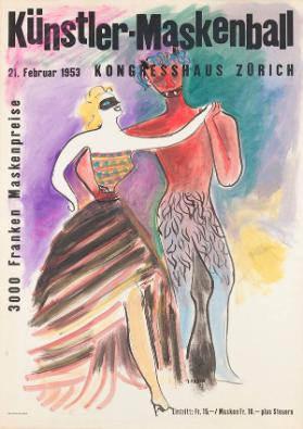 Künstler-Maskenball - Kongresshaus Zürich - 21. Februar 1953