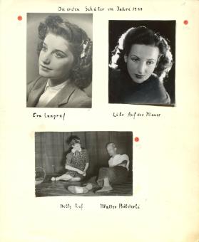 Einzelseite aus dem Fotoalbum Bühnenstudio 1937 - 1944