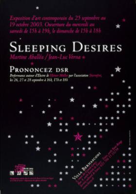Exposition d'art contemporain - Sleeping Desires - Martine Aballéa/Jean-Luc Verna - Prononcez DSR - Performance autour d'Electre - Villa Bernasconi, Lancy