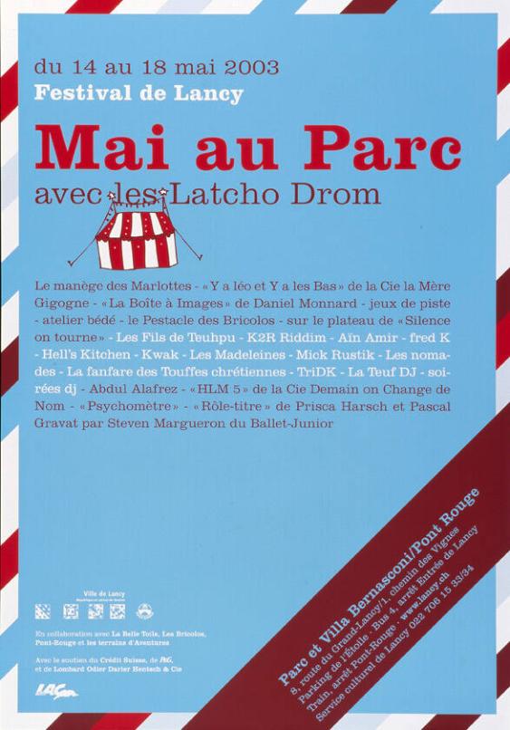 Festival de Lancy - Mai au Parc avec les Latcho Drom - Parc et Villa Bernasconi/Pont Rouge