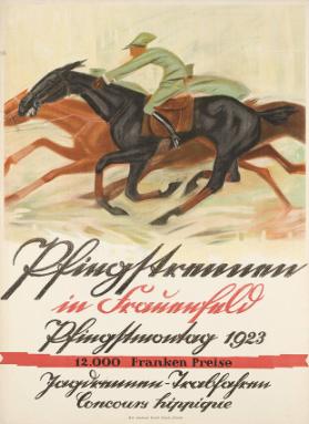 Pfingstrennen in Frauenfeld - Pfingstmontag 1923 - Jagdrennen - Trabfahren - Concours hippique