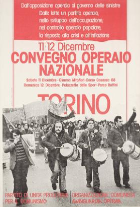 Convegno operaio nazionale - Torino - Partito di unità proletaria per il comunismo - Organizzazione comunista avanguardia operaia