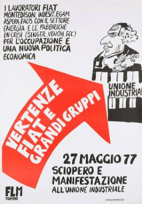 Vertenze Fiat e grandi gruppi - 27 maggio 77 - Sciopero e manifestazione all'unione industriale - FLM Torino