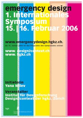 Emergency Design. 1. Internationales Symposium