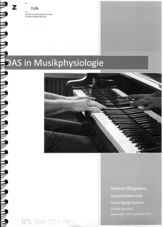 ZHdK, CAS/DAS/MAS Musikphysiologie, Zürich, CH