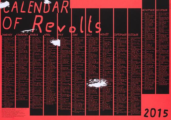 Calendar of revolts - Matthieu Saladin - 2015