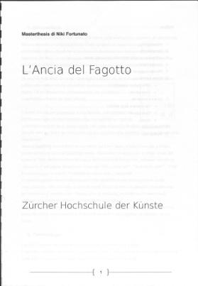 L'ancia del Fagotto