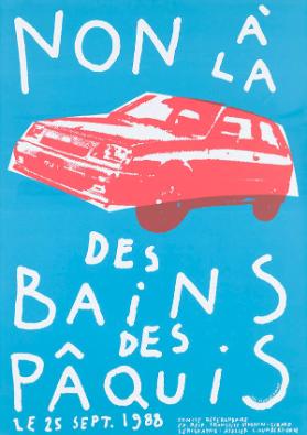 Non à la [Auto] des bains des Pâquis le 25 septembre 1988