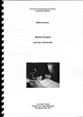 Boris Porena und das Violoncello