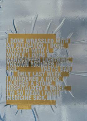 I done wrassled with an alligator, I done tussled with (...)I'm so mean, I make medicine sick. - Muhammed Ali, New York City 1974 - Henry Peacock Gallery - London