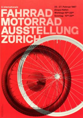 3. internationale Fahrrad Motorrad Ausstellung Zürich. 22-27. Februar 1967 Züspa-Hallen