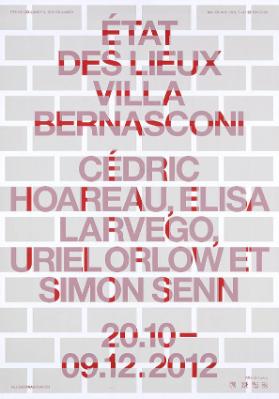 Etat des lieux - Villa Bernasconi - Cédric Hoareau, Elisa Larvego, Uriel Orlow et Simon Senn