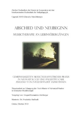 Abschied und Neubeginn - Musiktherapie an Lebensübergängen