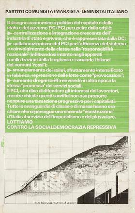 Partito Comunista (marxista-leninista) Italiano - Lottiamo contro la socialdemocrazia repressiva