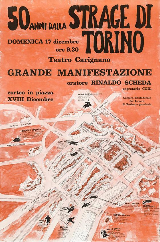 50 anni dalla strage di Torino - Grande manifestazione - CGIL