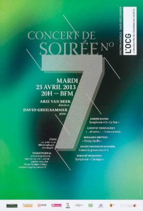 Concert de soirée no 7 - Arie van Beek direction -  David Greilsammer piano - L'OCG l'Orchestre de chambre de Genève