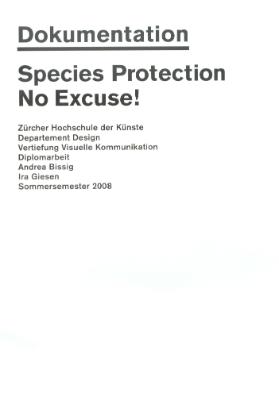 Species Protection - No excuse !