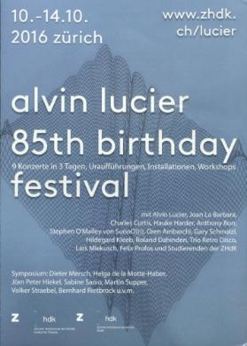 Alvin Lucier 85th birthday festival