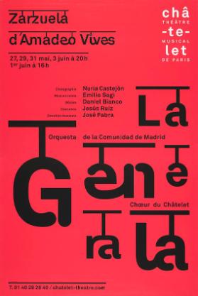 La Generale - Zarzuela d'Amadeo Vivas - Châtelet - Théâtre musical de Paris