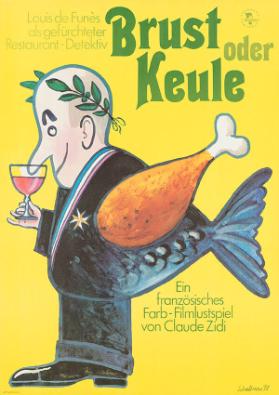 Louis de Funès als gefürchteter Restaurant-Detektiv - Brust oder Keule - Ein französisches Farb-Filmlustspiel von Claude Zidi